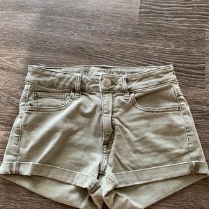 american eagle, high rise jean short